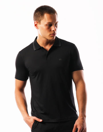 Russell Athletic Australia Men's Active Polo - Black True Since 1902