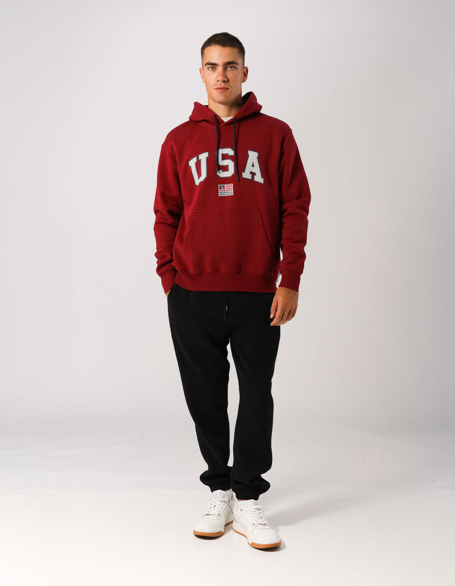 Russell Athletic Australia Men's R Logo Trackpants - Black True Since 1902