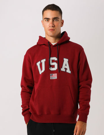 Russell Athletic Australia Russell Athletic Lewis Hoodie - Maroon True Since 1902