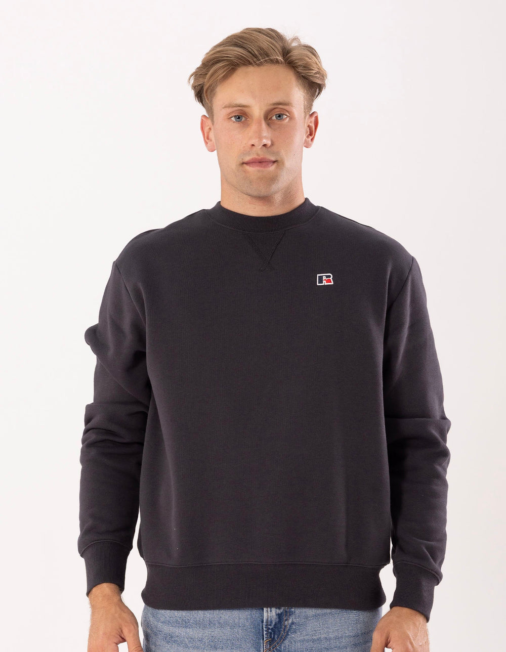 Russell Athletic Australia Men's R Logo Crew - Charcoal True Since 1902