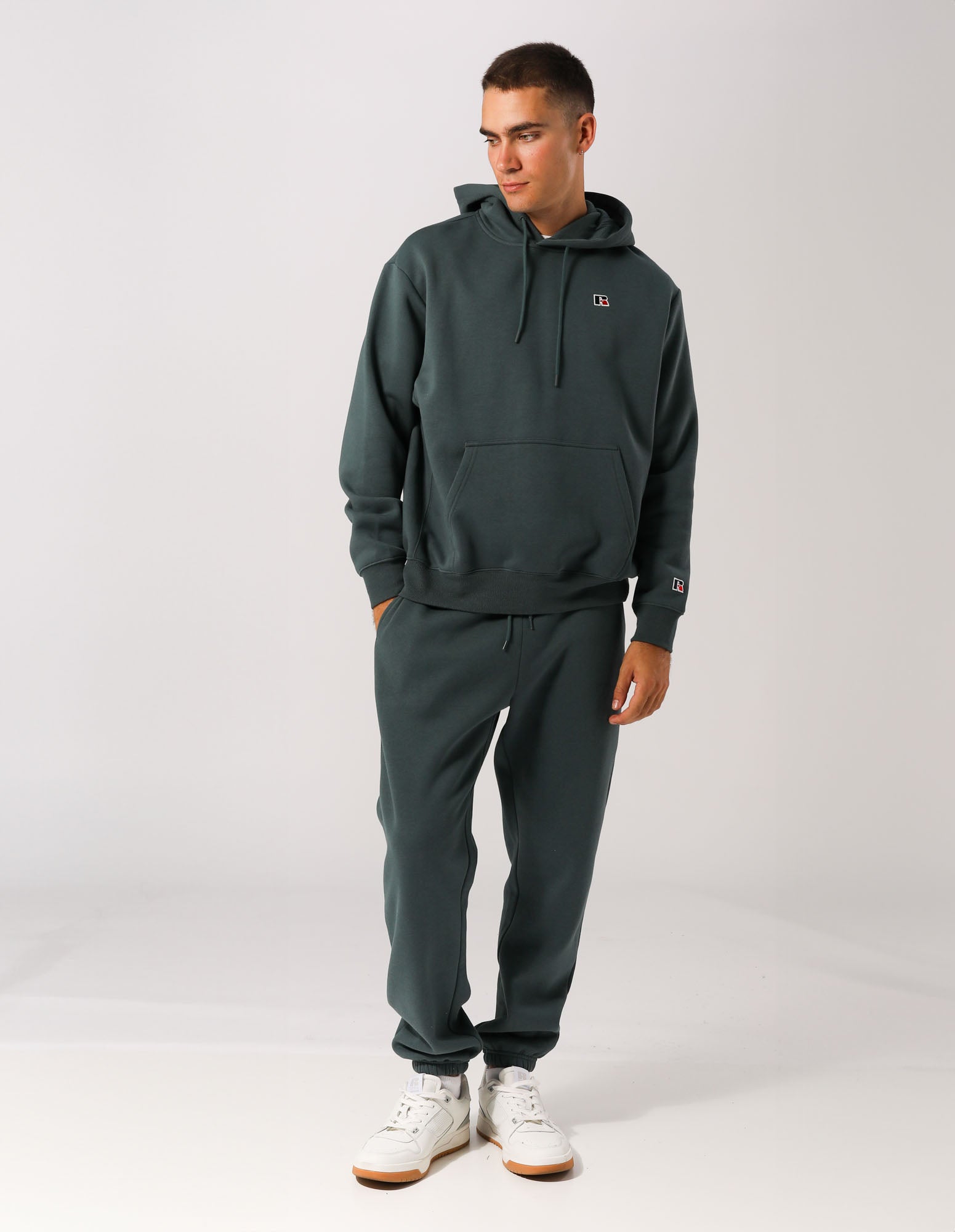 Russell Athletic Australia Mens R Logo Hoodie - Bottlebrush True Since 1902