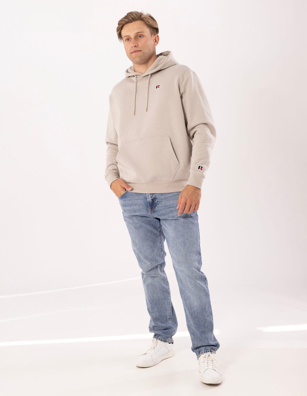 Russell Athletic Australia Mens R Logo Hoodie - String True Since 1902