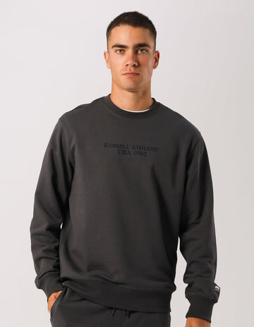 Russell Athletic Australia Men's USA 1902 Crew - Dark Grey True Since 1902