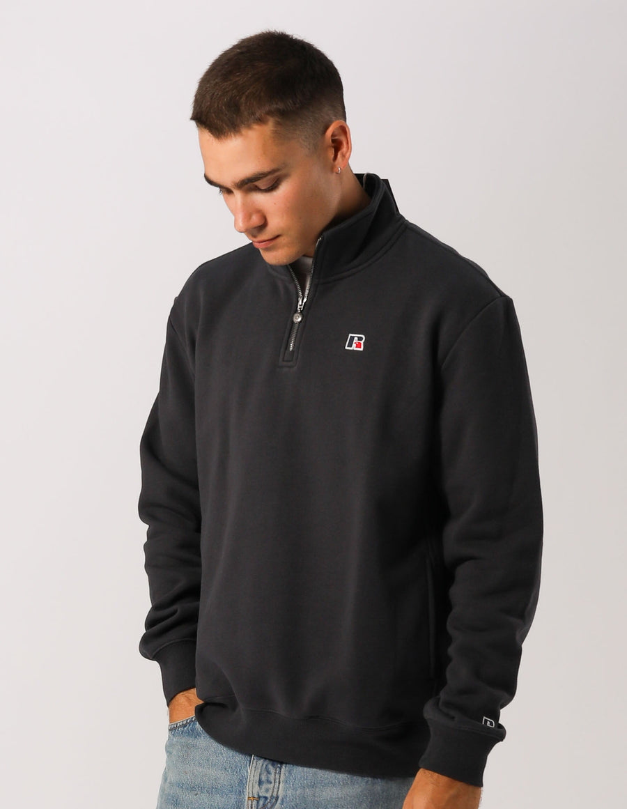 Russell Athletic Australia Men's R Logo Quarter Zip - Charcoal True Since 1902