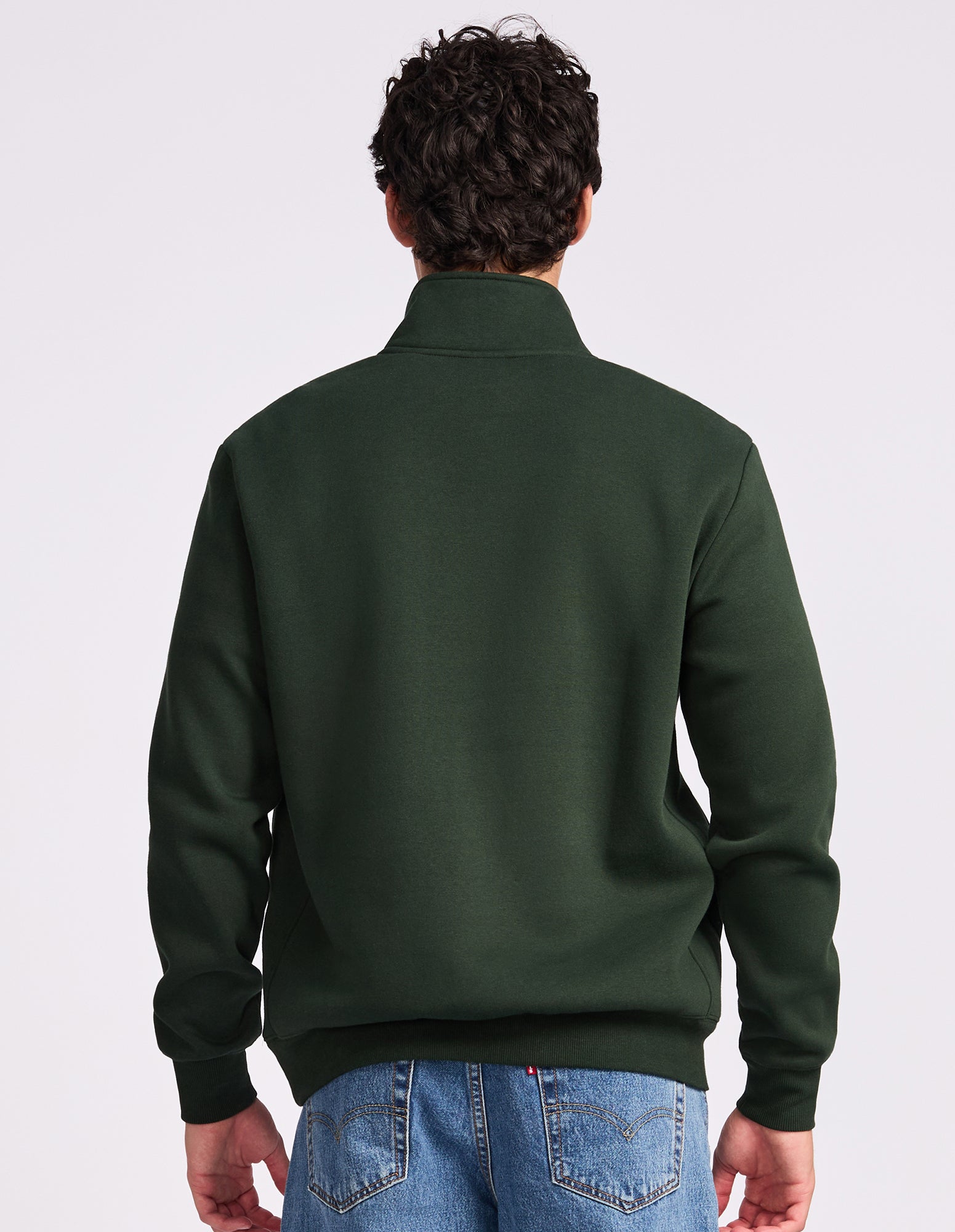 R Logo Men's Quarter Zip - Dark Forest