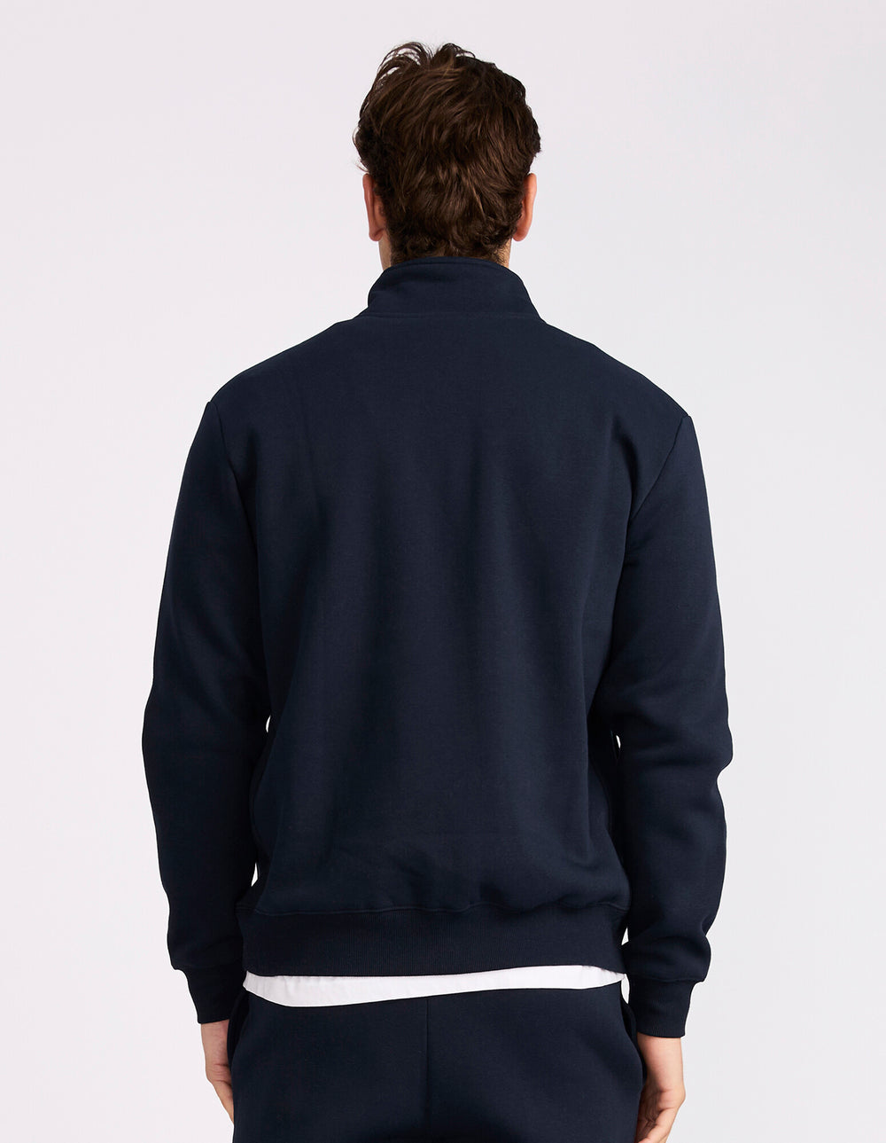 R Logo Men's Quarter Zip - Michigan Navy