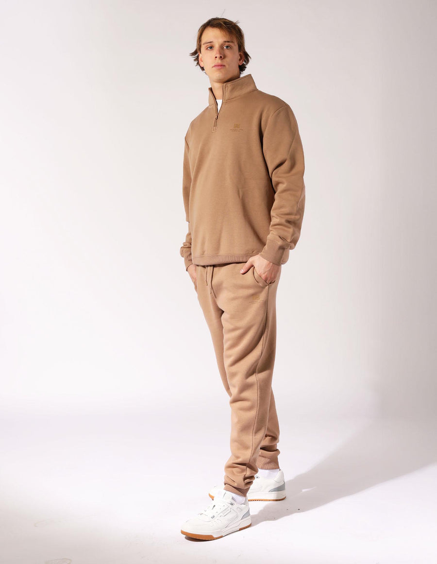 Men's Brooklyn Quarter Zip - Caramel