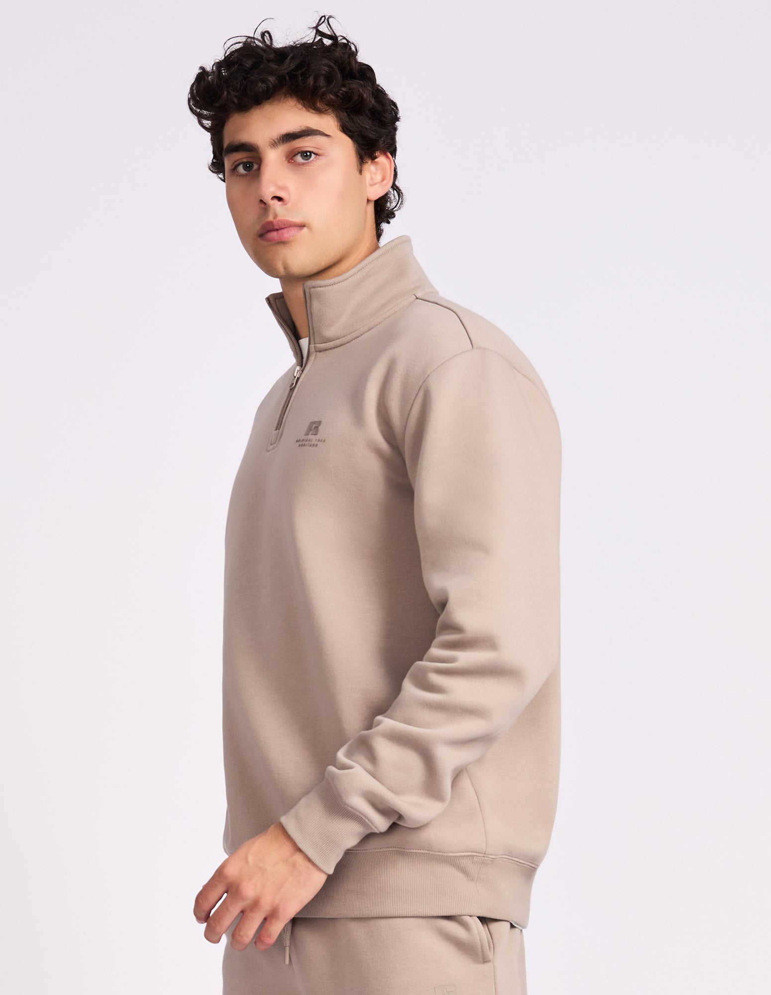 Brooklyn Men's Quarter Zip - Driftwood