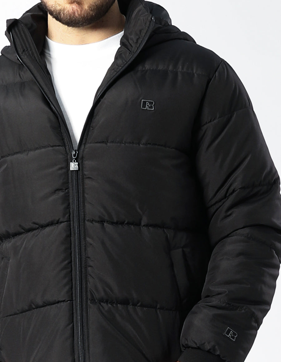 Russell Athletic Australia R Logo Puffer Jacket - Black True Since 1902