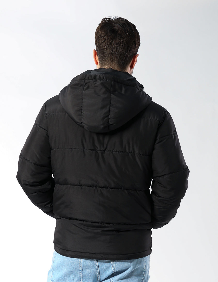 Russell Athletic Australia R Logo Puffer Jacket - Black True Since 1902