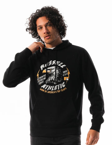 Russell Athletic Australia Men's Authentic Eagle Hoodie - Black True Since 1902