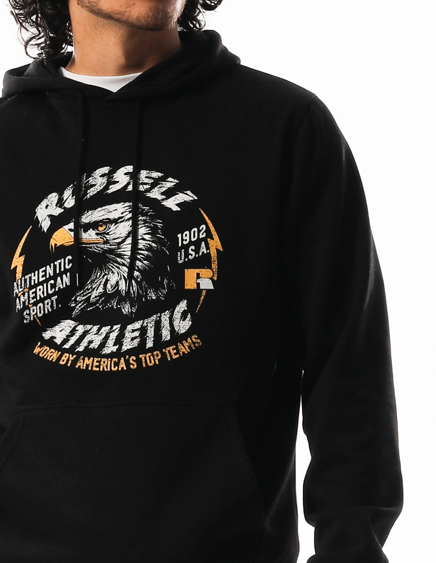Russell Athletic Australia Men's Authentic Eagle Hoodie - Black True Since 1902