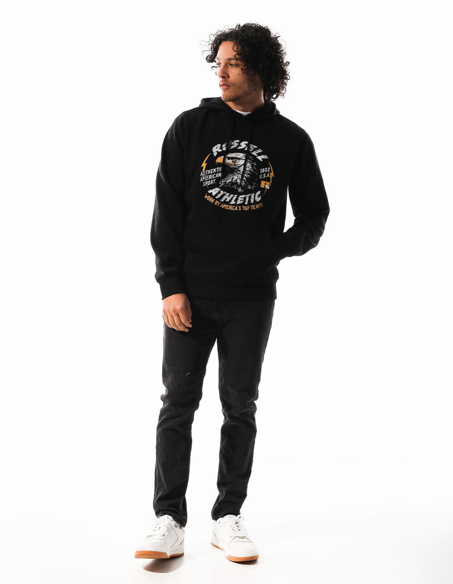 Russell Athletic Australia Men's Authentic Eagle Hoodie - Black True Since 1902