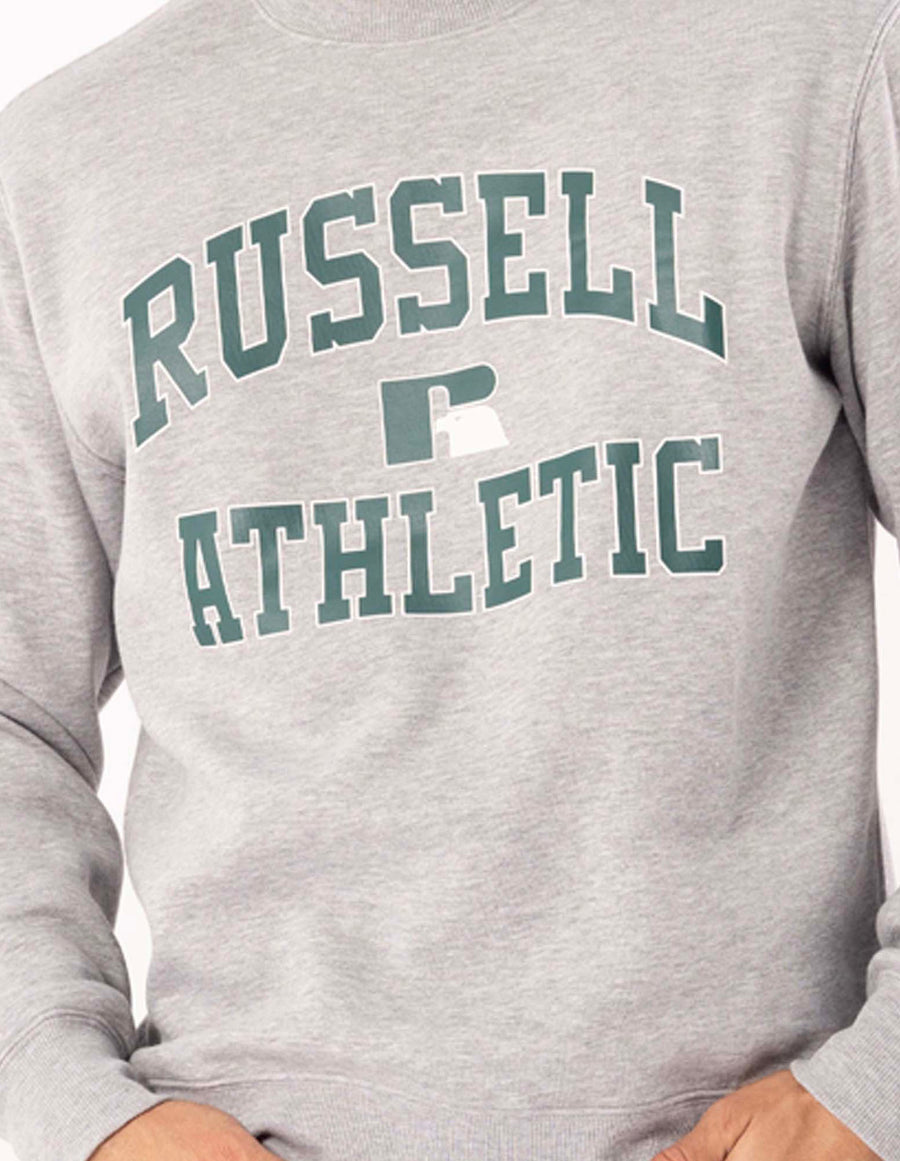 Russell Athletic Australia Men's Eagle Arch 2 Tone Crew - Grey Marle True Since 1902