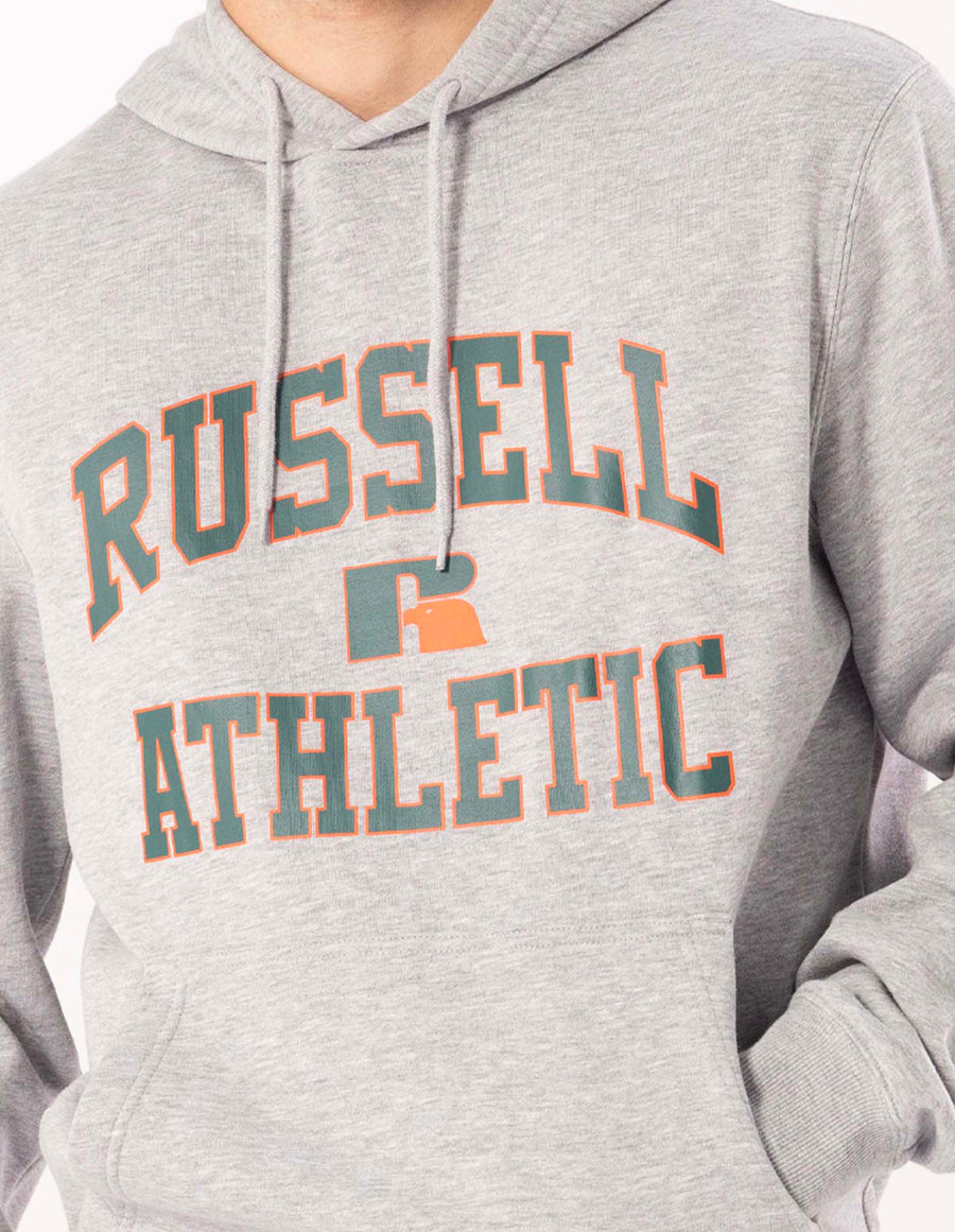 Russell Athletic Australia Men's Eagle Arch 2 Tone Hoodie - Grey Marle True Since 1902