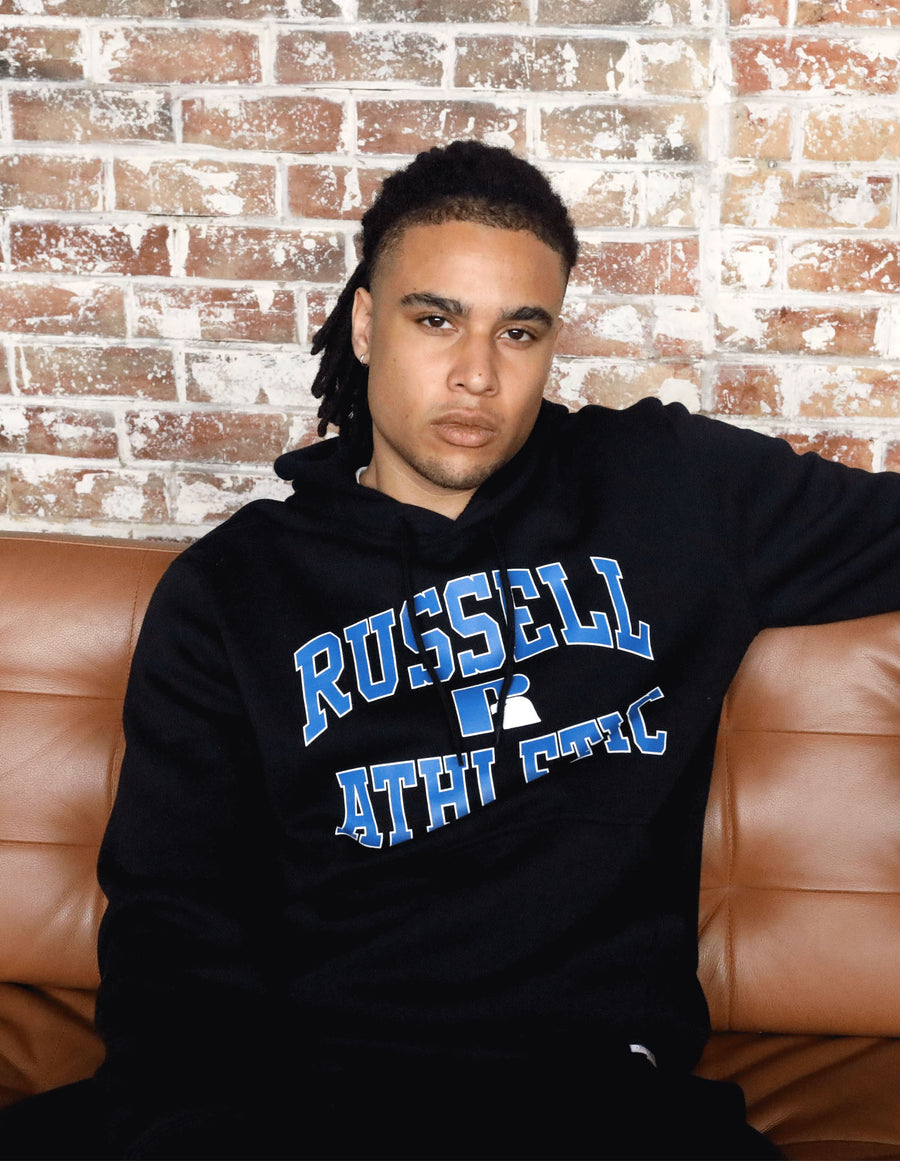Russell Athletic Australia Men's Eagle Arch 2 Tone Hoodie - Black True Since 1902