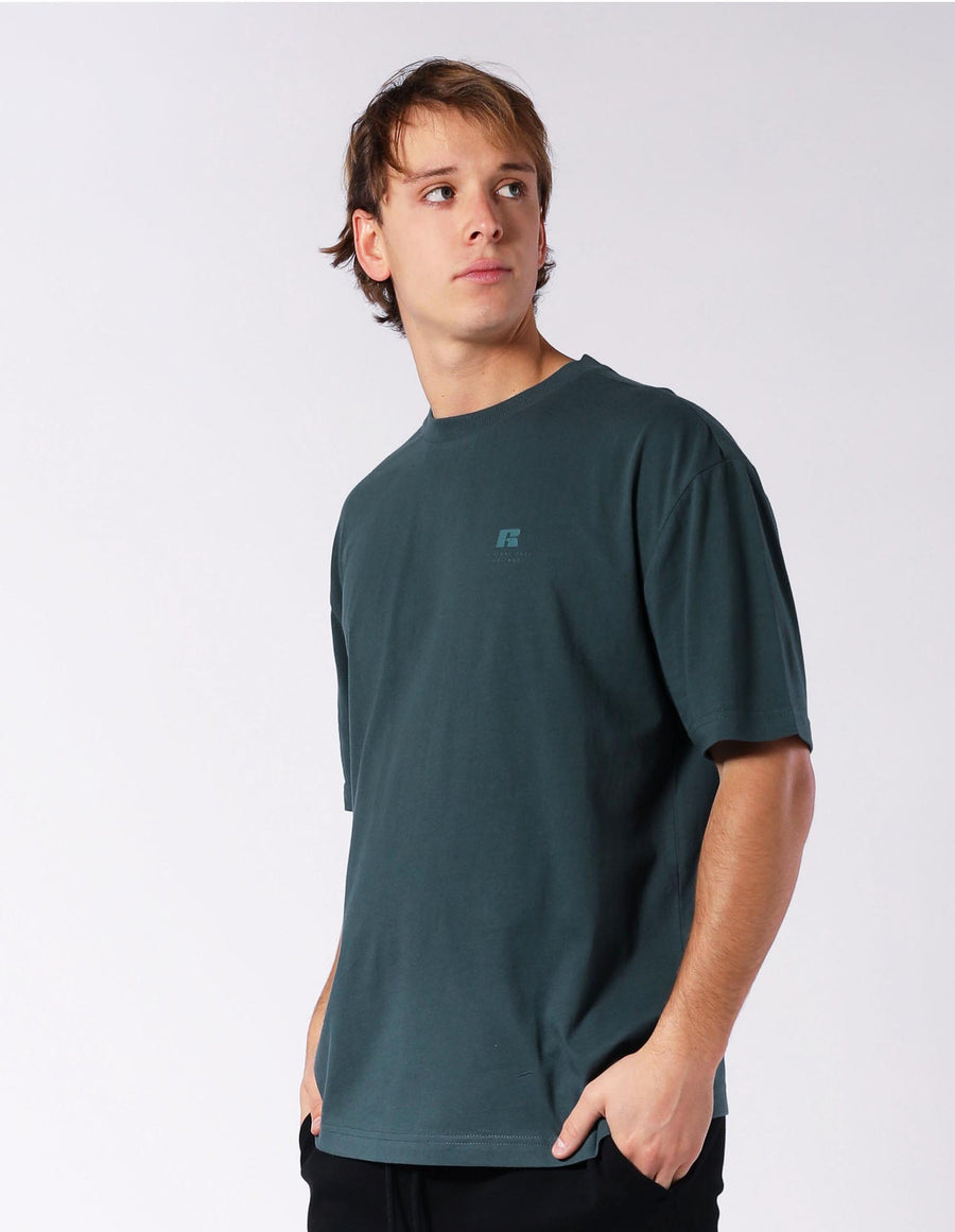 Russell Athletic Australia Men's Brooklyn Oversize Tee - Hydro Green True Since 1902