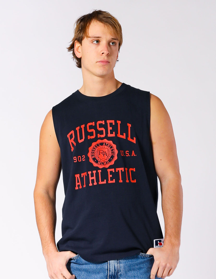 Arched Muscle Men's Tee - Michigan Navy