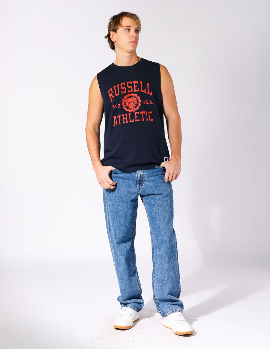 Arched Muscle Men's Tee - Michigan Navy