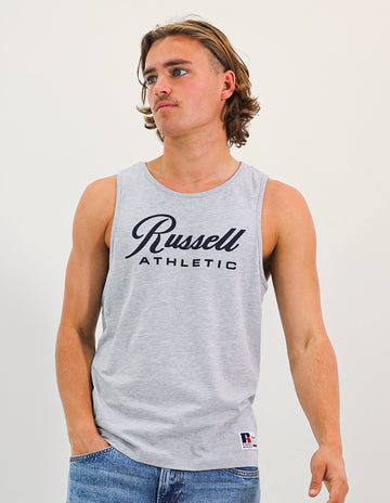 Men's Script Singlet - Light Marle