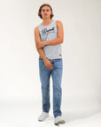 Men's Script Singlet - Light Marle