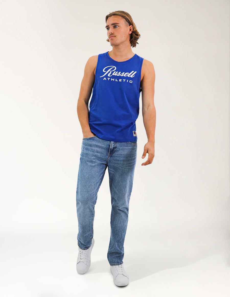 Men's Script Singlet - Pacific