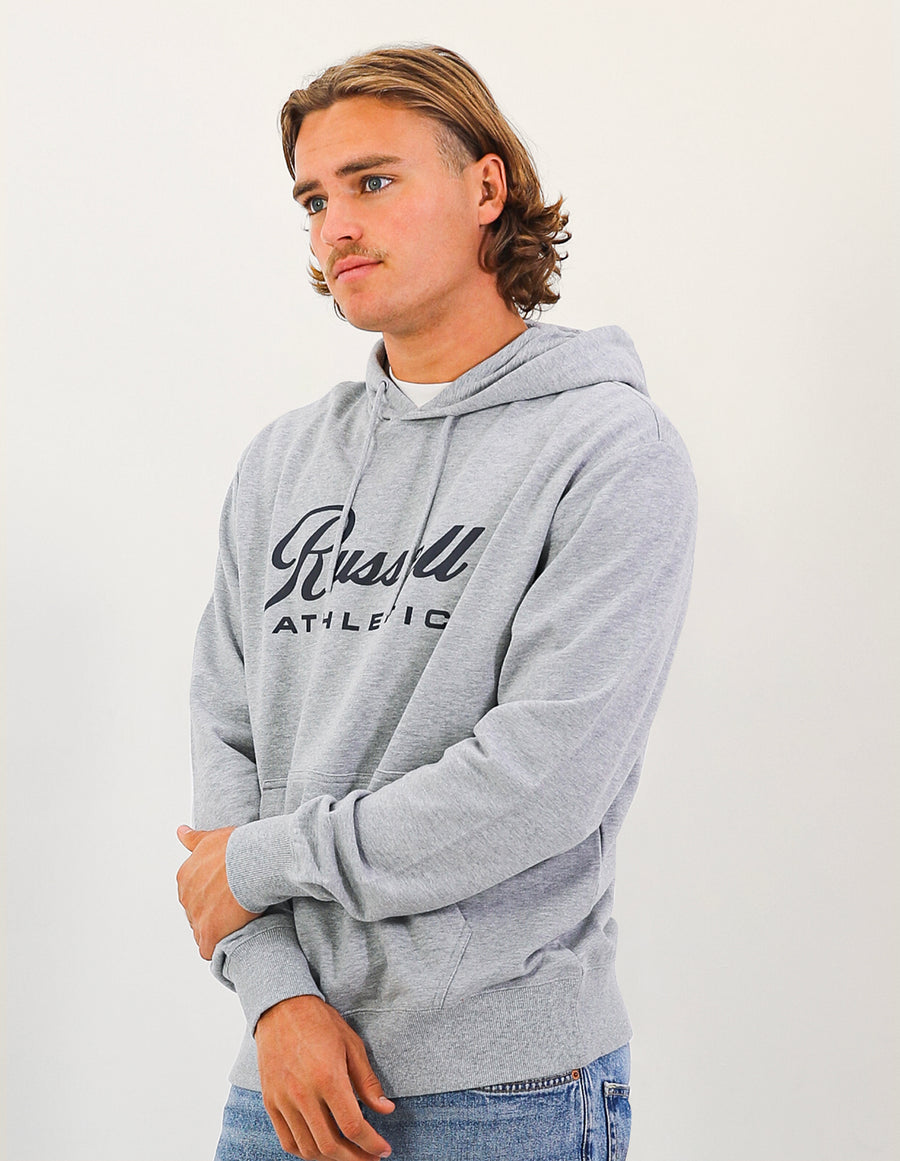 Script Men's Hoodie - Grey Marle
