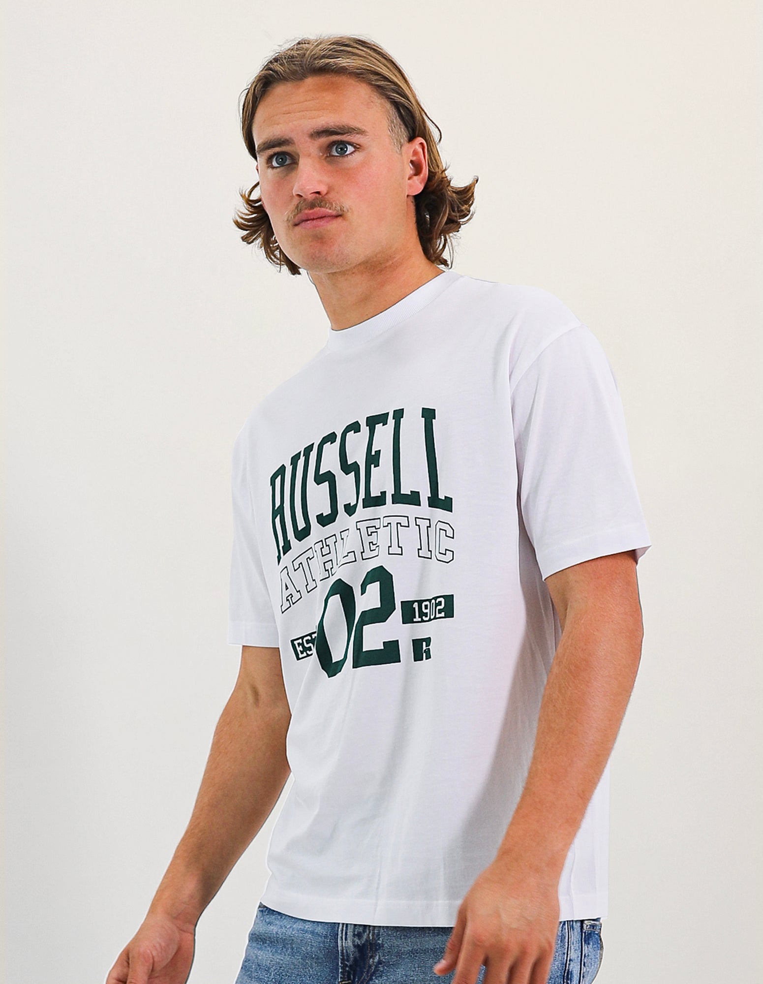 Men's 02 Outline Oversize Tee - White