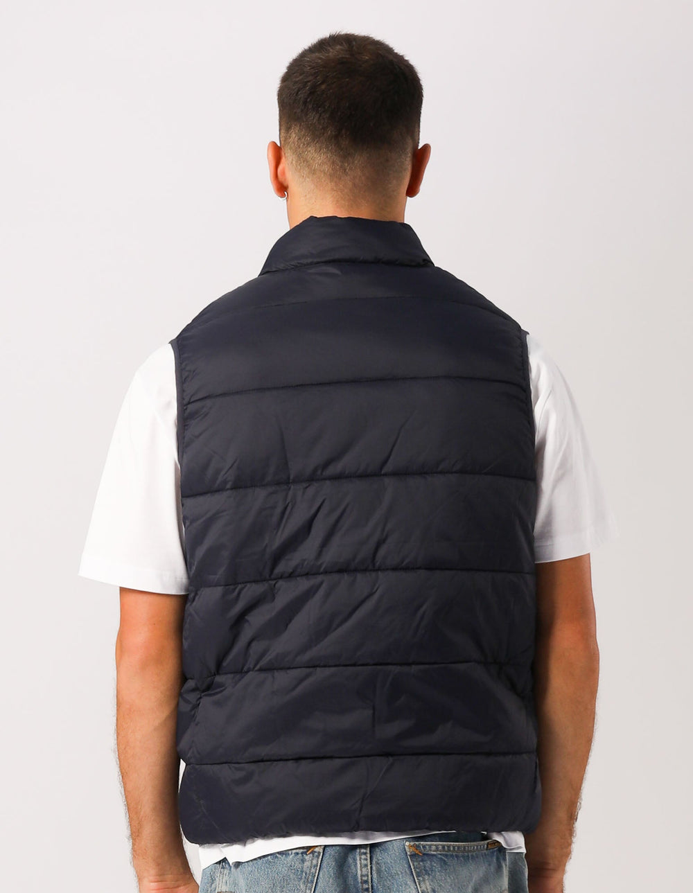 Russell Athletic Australia Unisex R Logo Lightweight Packable Puffer Vest - Michigan Navy True Since 1902