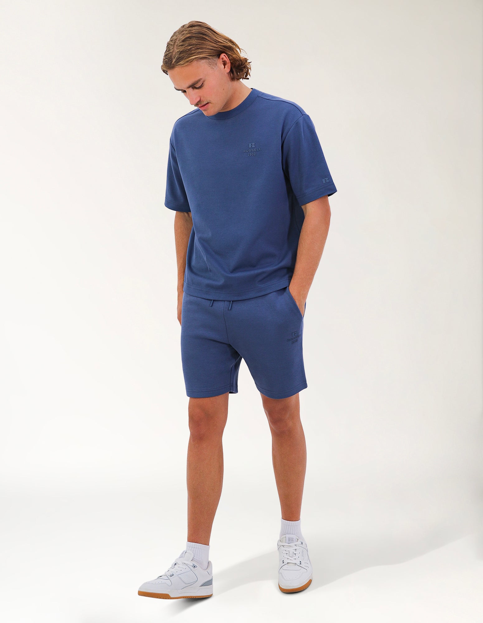 R Tech Leisure Mens Tee – Denim Blue