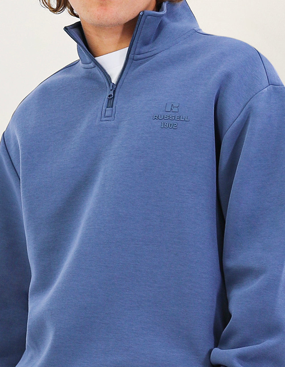 Russell Athletic Australia R Tech Leisure Men's Quarter Zip - Denim Blue True Since 1902
