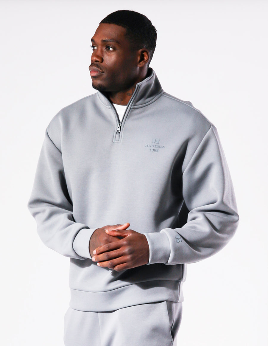 Russell Athletic Australia Men's R Tech Leisure 1902 Quarter Zip - Ash True Since 1902