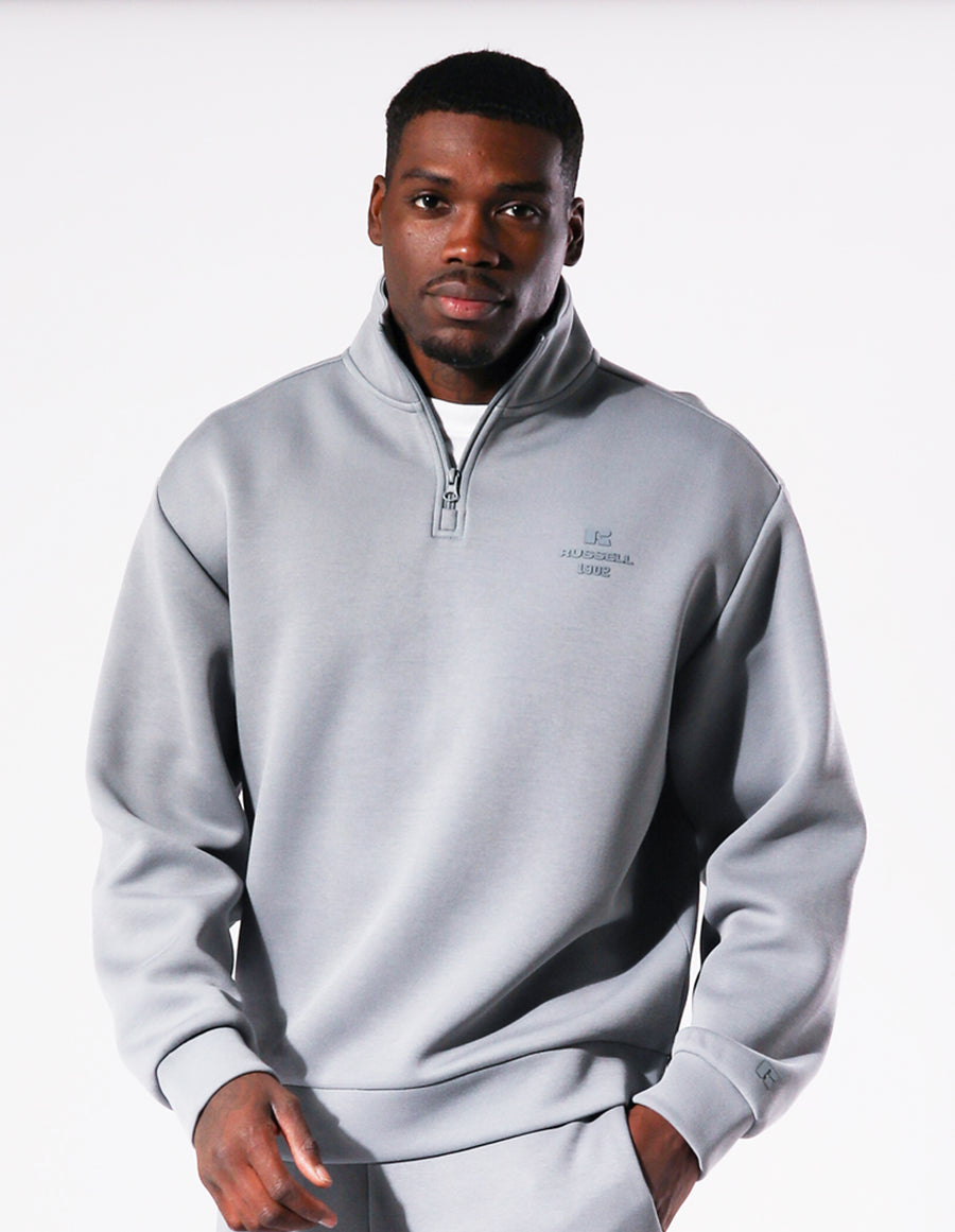 Russell Athletic Australia Men's R Tech Leisure 1902 Quarter Zip - Ash True Since 1902