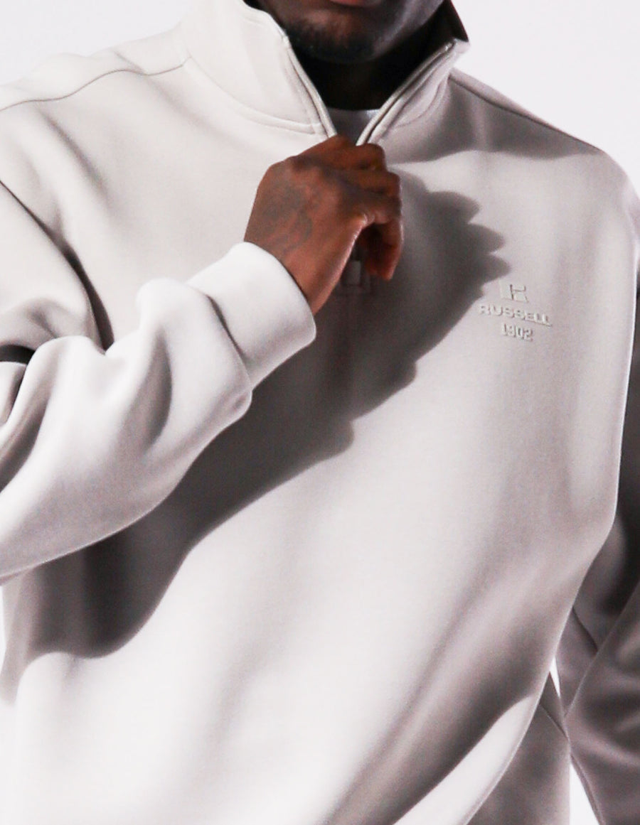 Russell Athletic Australia Men's R Tech Leisure 1902 Quarter Zip - Antarctica White | Russell Athletic AU True Since 1902