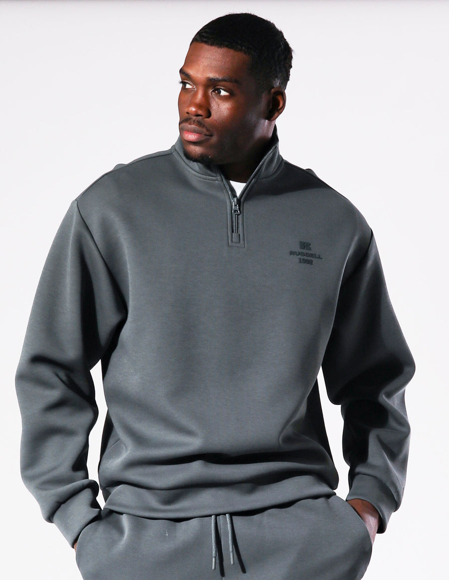 Russell Athletic Australia Men's R Tech Leisure 1902 Quarter Zip - Spruce True Since 1902