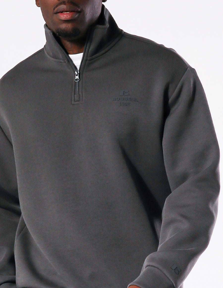 Russell Athletic Australia Men's R Tech Leisure 1902 Quarter Zip - Iron True Since 1902