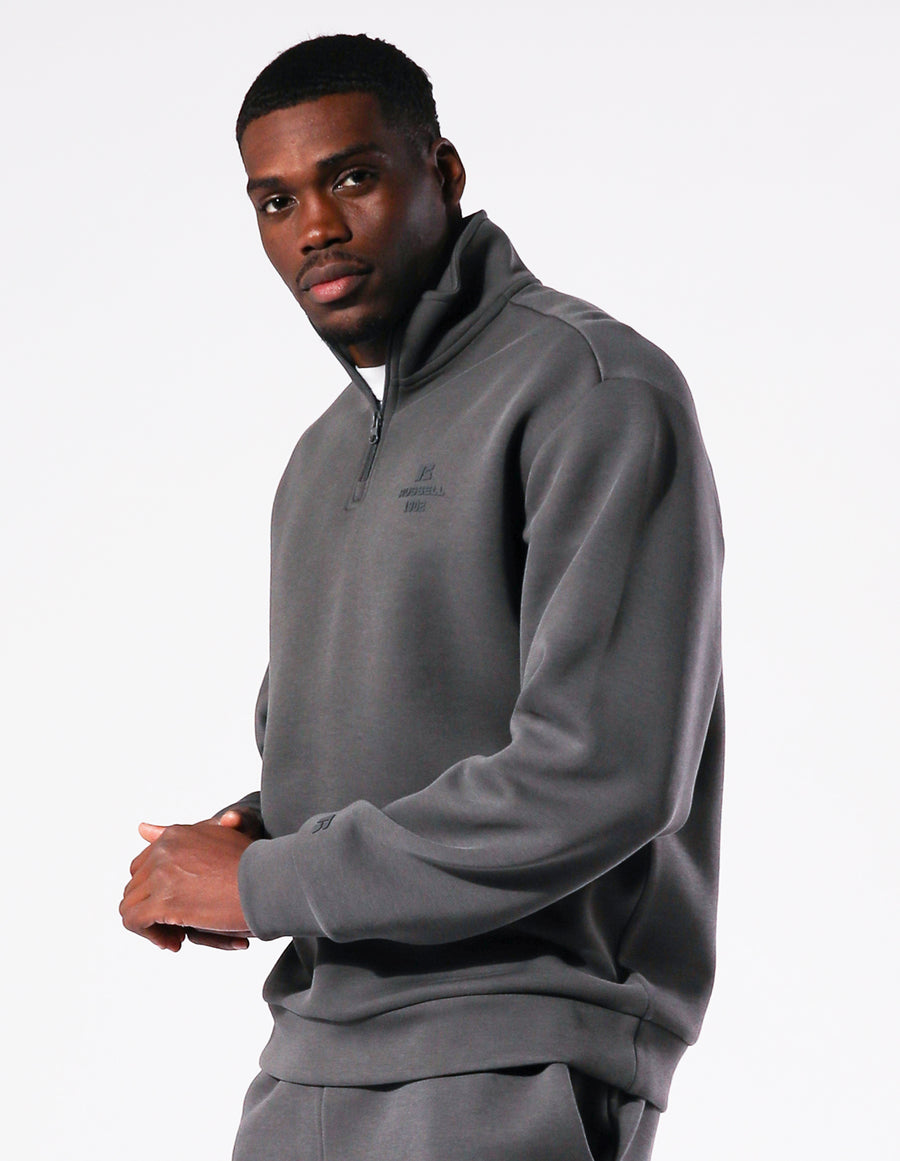 Russell Athletic Australia Men's R Tech Leisure 1902 Quarter Zip - Iron True Since 1902