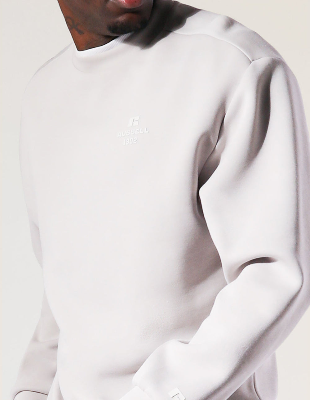 R Tech Leisure Men's Crew - Antarctica White