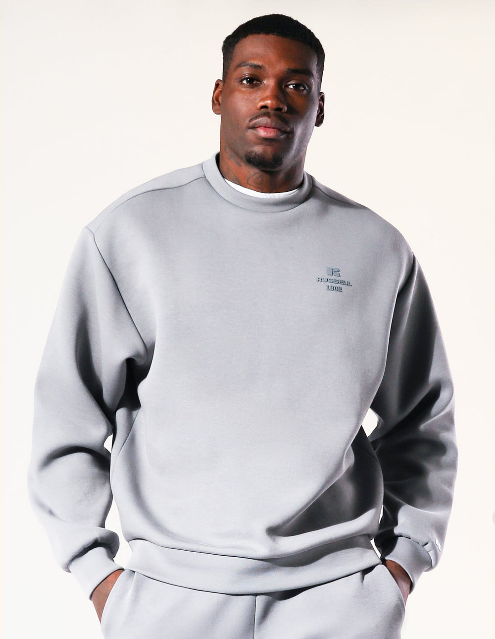 Russell Athletic Australia R Tech Leisure Men's Crew - Ash True Since 1902