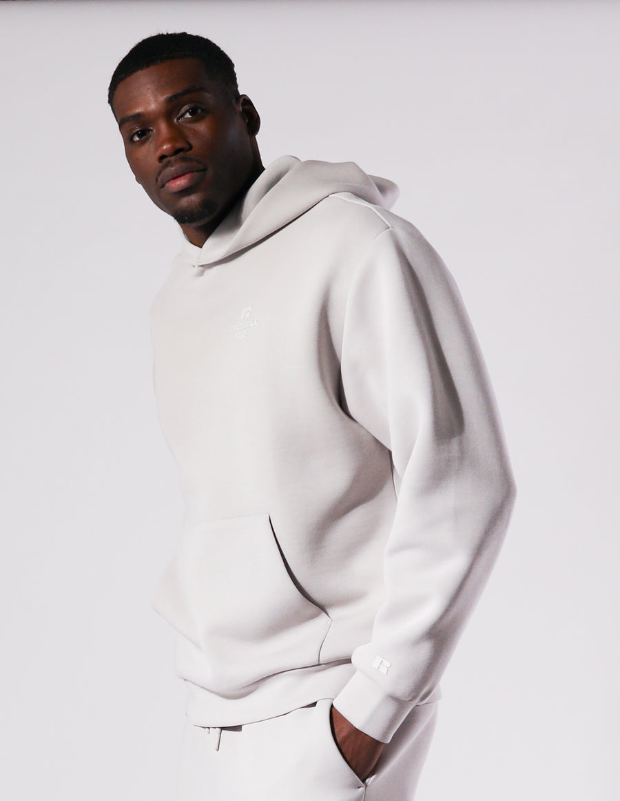 Russell Athletic Australia Men's R Tech Leisure 1902 Hoodie - Antarctica White Colour True Since 1902
