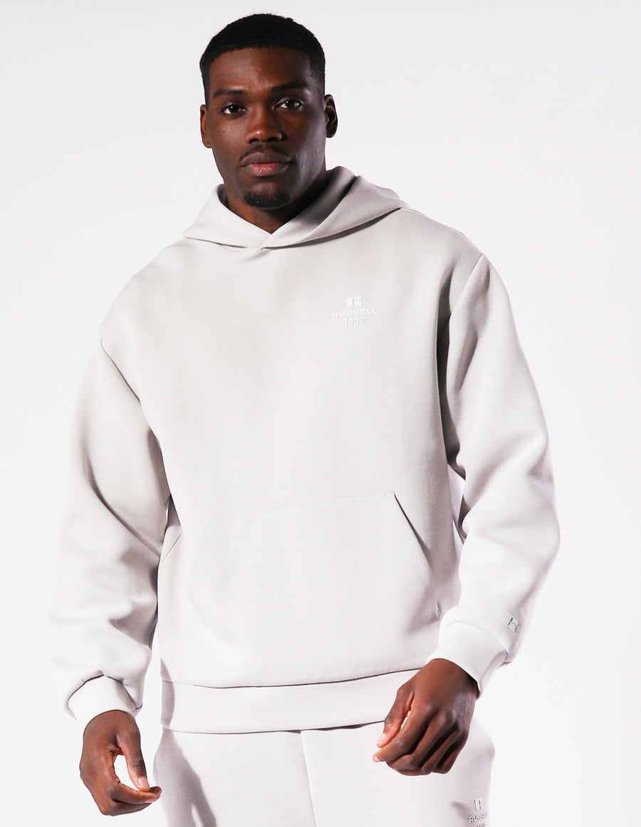 Russell Athletic Australia Men's R Tech Leisure 1902 Hoodie - Antarctica White Colour True Since 1902