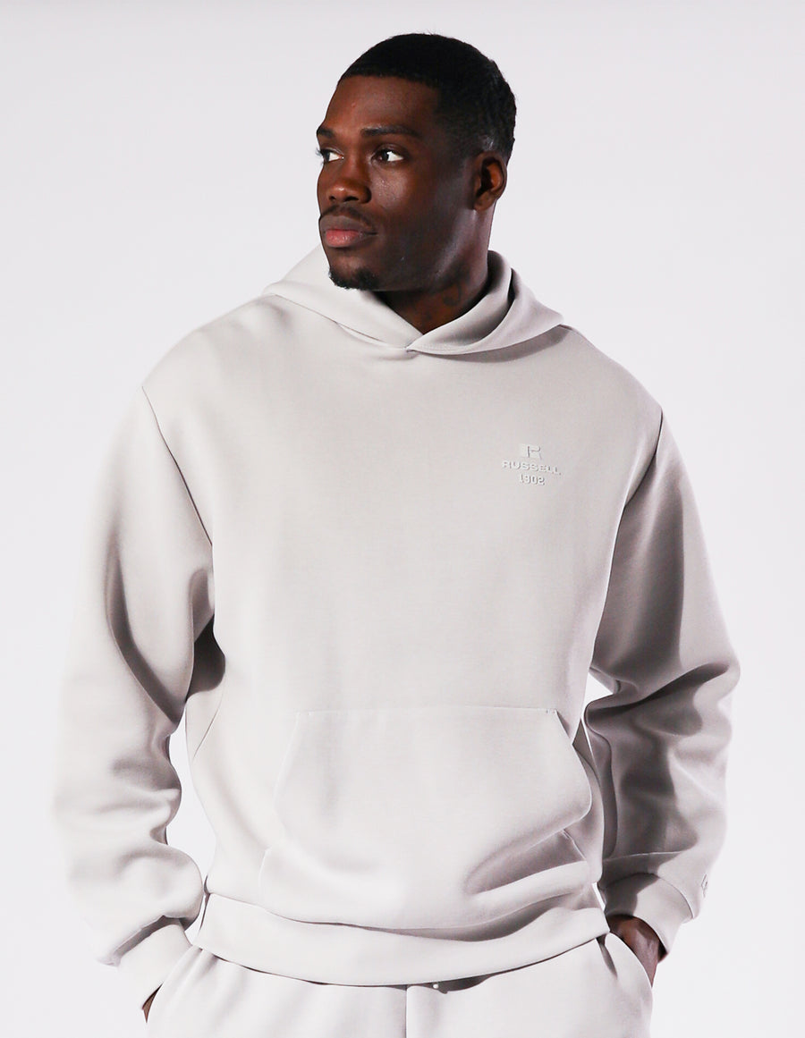 Russell Athletic Australia Men's R Tech Leisure 1902 Hoodie - Antarctica White Colour True Since 1902