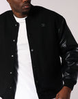Russell Athletic Australia Men's R Logo Melton Varsity Jacket - Black True Since 1902