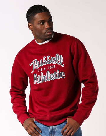 Script Arch Men's Crew - Maroon
