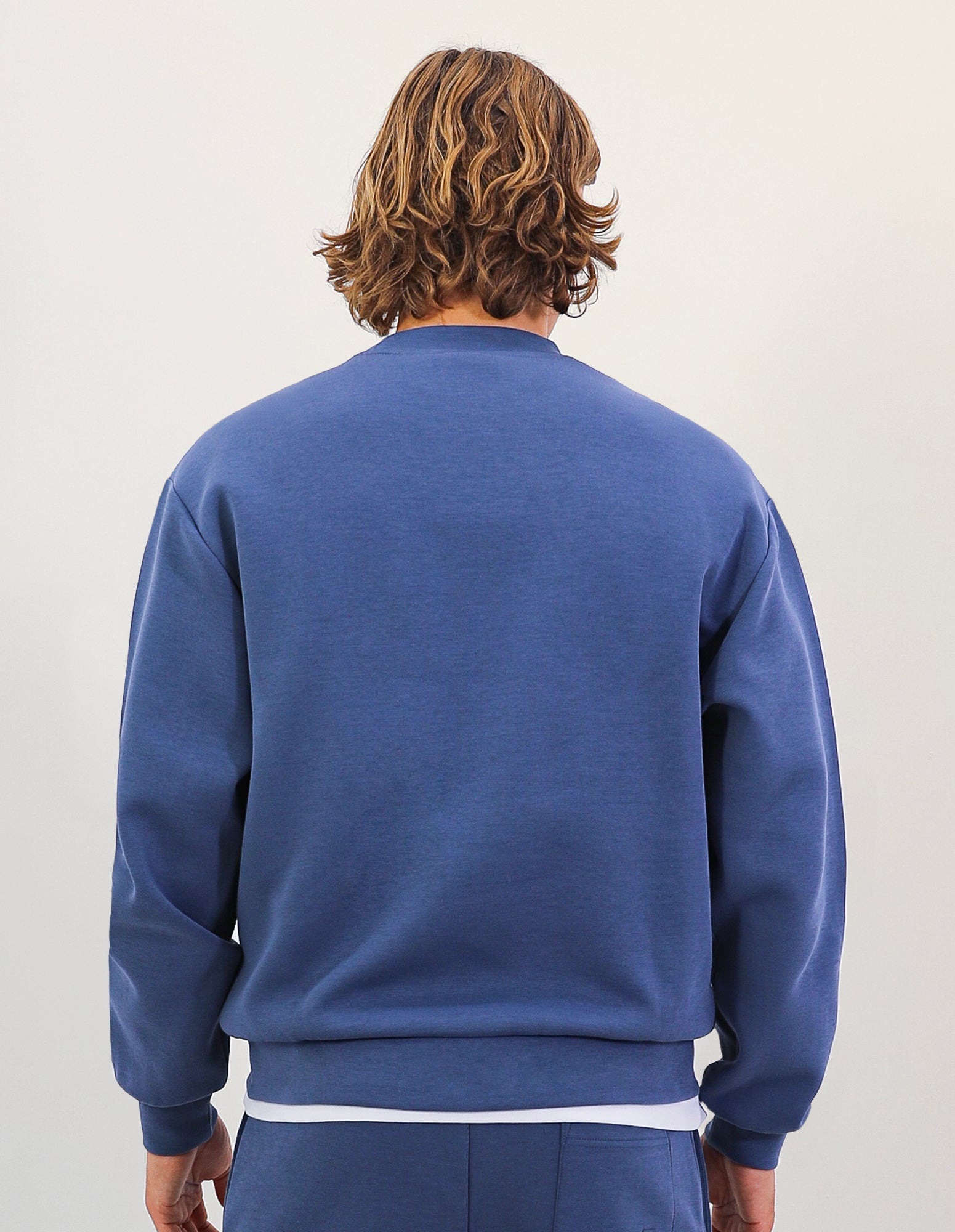 Russell Athletic Men's Big Arch Leisure Crew Sweatshirt Denim