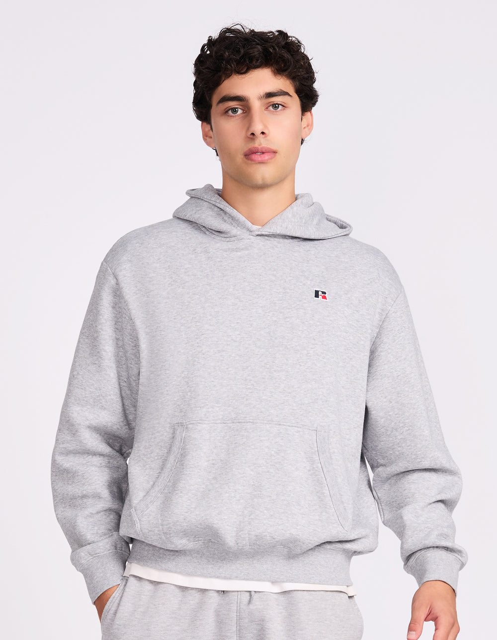 Russell Athletic Australia R Logo Crossover Men's Hoodie - Grey Marle True Since 1902
