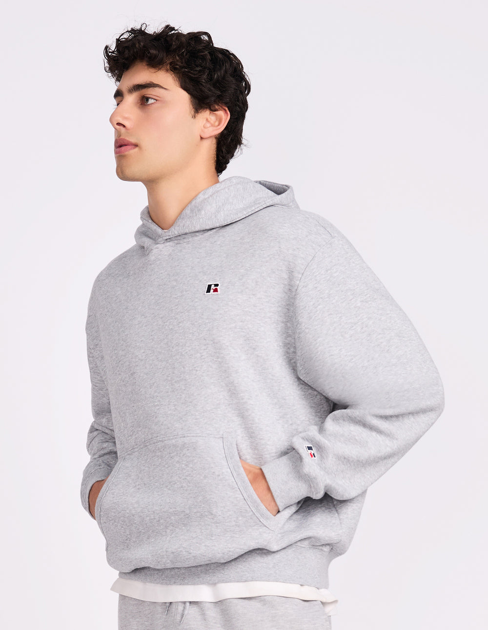 Russell Athletic Australia R Logo Crossover Men's Hoodie - Grey Marle True Since 1902