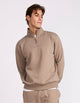 Brooklyn Men's Quarter Zip - Mocha