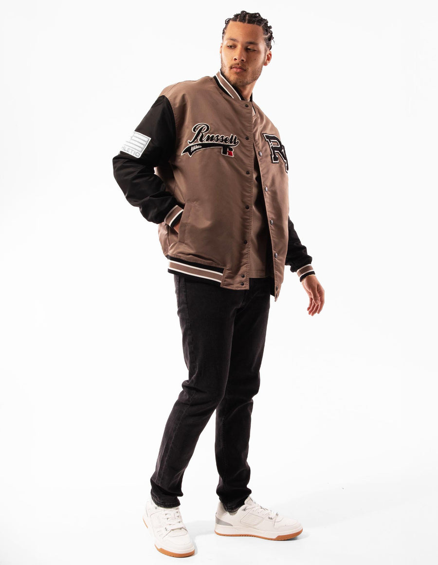 Russell Athletic Australia Men's Varsity Badge Jacket - Earth True Since 1902