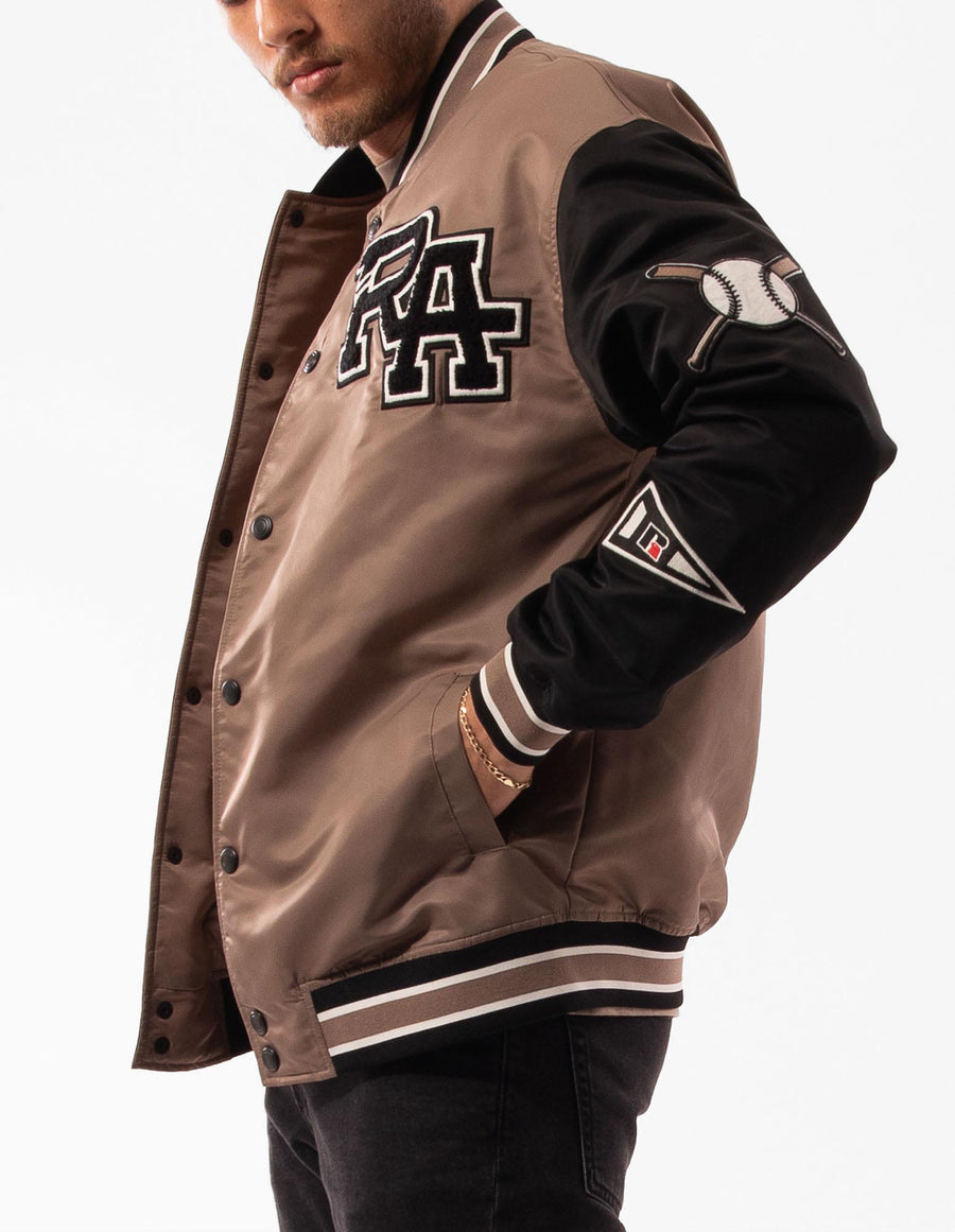 Russell Athletic Australia Men's Varsity Badge Jacket - Earth True Since 1902